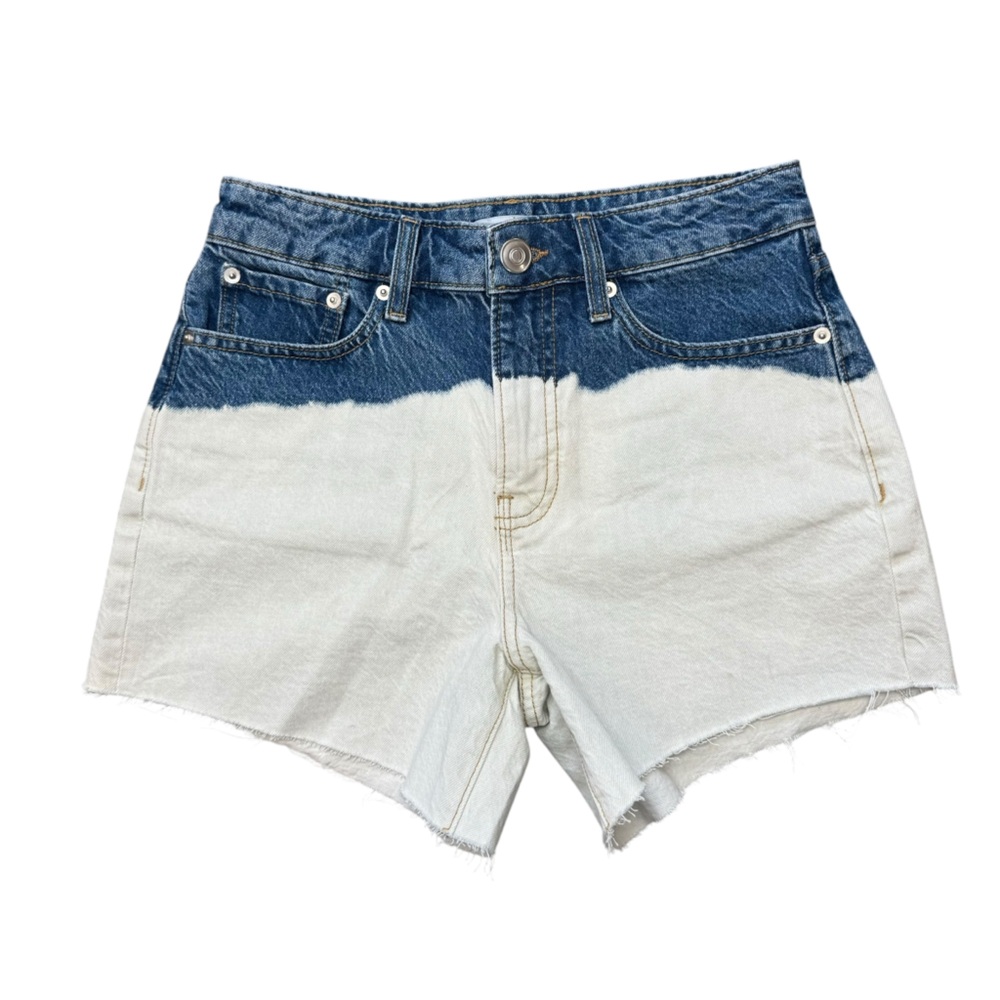 Gianni Bini x DANNIJO two-tone bleached high-rise cutoff denim shorts Size 26